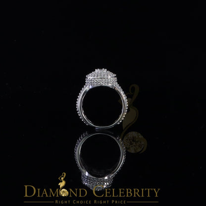 DiamondCelebritees Sterling White Silver Round-Shaped 4.75ct Cubic Zirconia Mens/Womens Ring Size 8