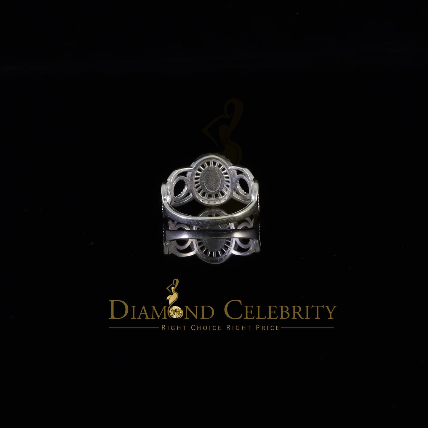 DiamondCelebritees Our Lady Guadalupe White CZ 925 Silver Virgin Merry in Aura Women's Ring SZ 10