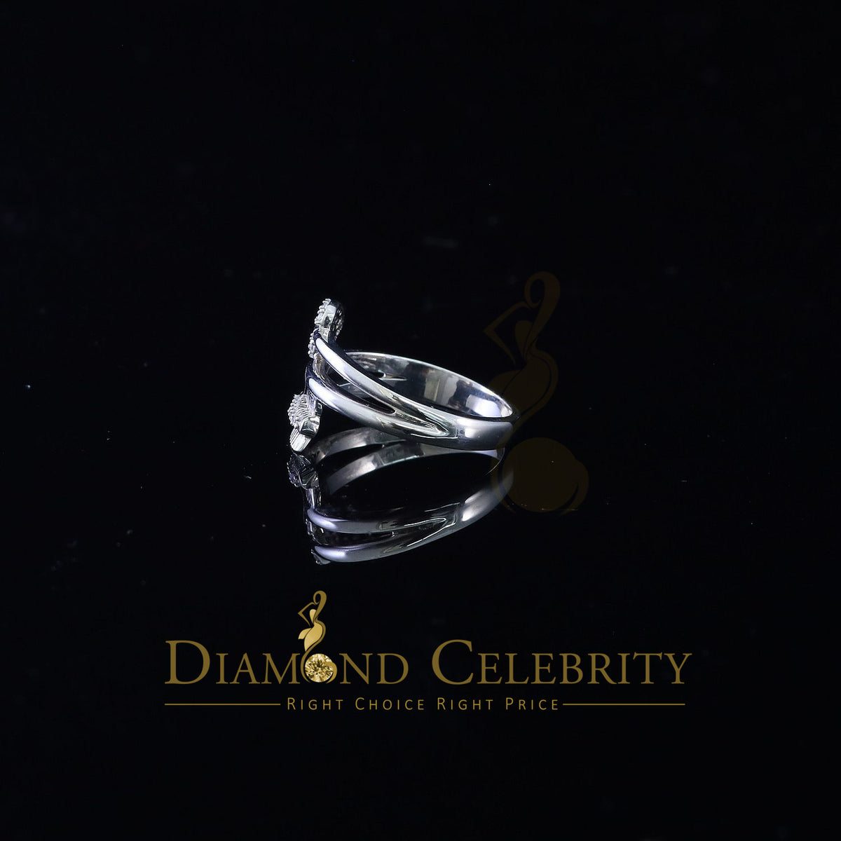 DiamondCelebritees 0.59ct Cubic Zirconia 925SterlingWhiteSilver Arrow Womens/Men's Ring Size 8