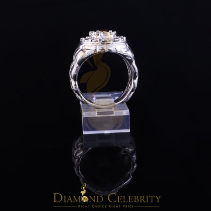 DiamondCelebritees 0.10CT Real Diamond 925 Sterling White Silver Round Womens Engagement Ring Size8