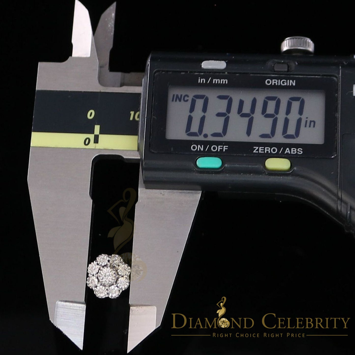 DiamondCelebritees 0.10ct Diamond 925 Sterling Silver White Floral Earrings For Men's & Women's