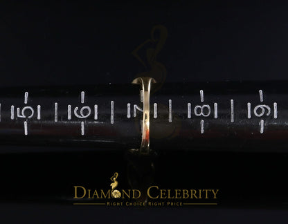 DiamondCelebritees Yellow 925 Silver 0.50 CT Real Diamond Engagement Womens Square Ring Size 7