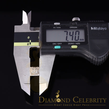DiamondCelebritees 0.75 CT Real Diamond with 10K Real Yellow Gold Square Stud Earrings