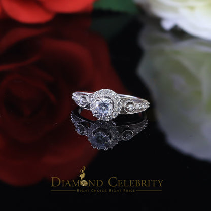DiamondCelebritees 1.31ct Cubic Zirconia 925 White Sterling Silver Women Engagement Rings Size 7