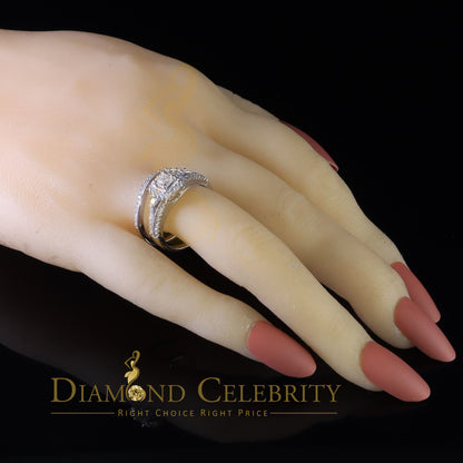 DiamondCelebritees 1.75ct Cubic Zirconia White Sterling Silver Men's/ Women 2PC Bridal Rings Size 7