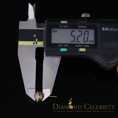 DiamondCelebritees Beautiful 10K Real Yellow Real Diamond 0.55CT Men's/Women's Stud Round Earring