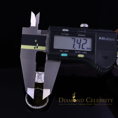 DiamondCelebritees 4.71ct White Cubic Zirconia 925 Sterling Silver Bridal Fashion Womens Ring SZ 7