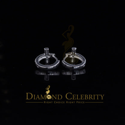 DiamondCelebritees  White 925 Sterling Silver 0.72ct Cubic Zirconia Women's & Men's Hoop Earrings