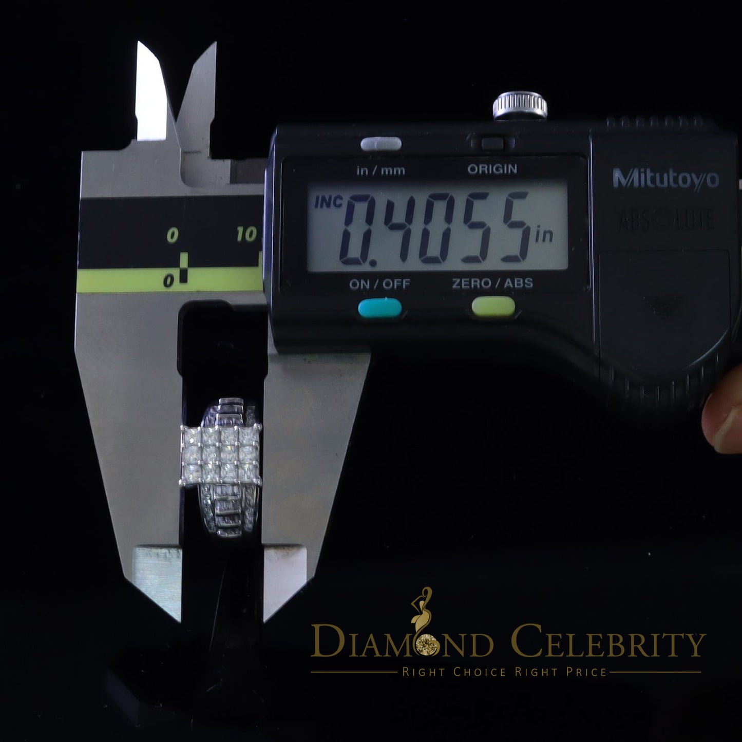 DiamondCelebritees 925 White Silver Square 1.10ct Cubic Zirconia Engagement Women's Ring Size 8