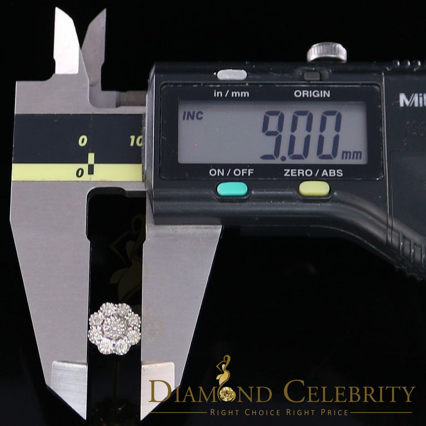 DiamondCelebritees 0.10ct Diamond 925 Sterling Silver Yellow Floral Earrings For Men's & Women's