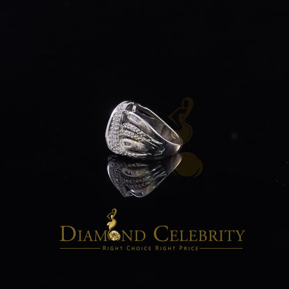 DiamondCelebritees 925 Sterling Silver 3.10ct White Cubic Zirconia Cocktail Women's Ring Size 7.5