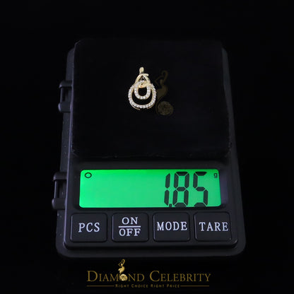 DiamondCelebritees Yellow Sterling Silver Attractive Charm FASHION Pendant 2.64ct Cubic Zirconia