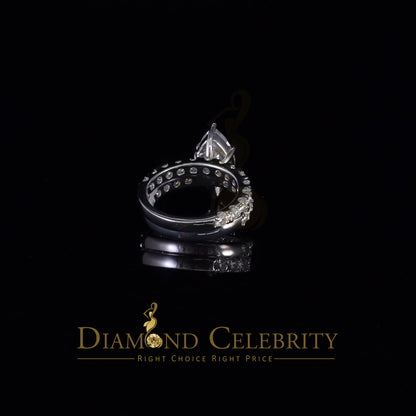 DiamondCelebritees White 8.00ct Moissanite 925 Silver Mens/Women Bridal Rings Marquise Shape Size 8