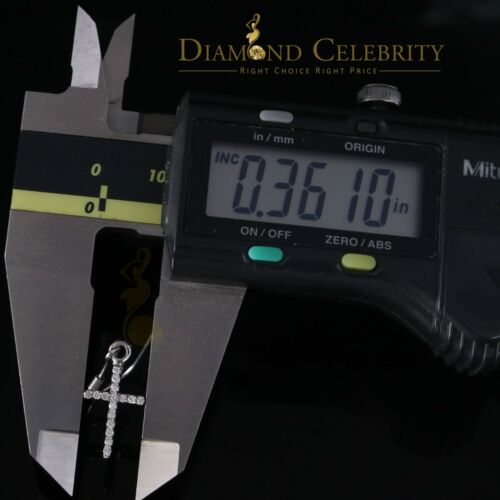 DiamondCelebritees  White 0.40ct Sterling 925 Silver Hip Hop Cross Dangling Women's & Men's Earring