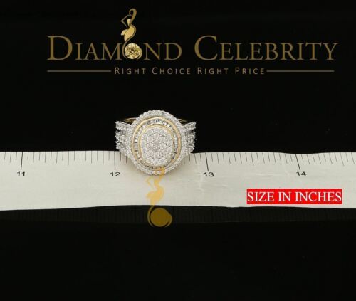 DiamondCelebritees 925 Sterling Silver Yellow Cubic Zirconia 5.0ct Oval Engagement Womens Ring SZ 7
