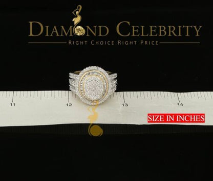 DiamondCelebritees 925 Sterling Silver Yellow Cubic Zirconia 5.0ct Oval Engagement Womens Ring SZ 7