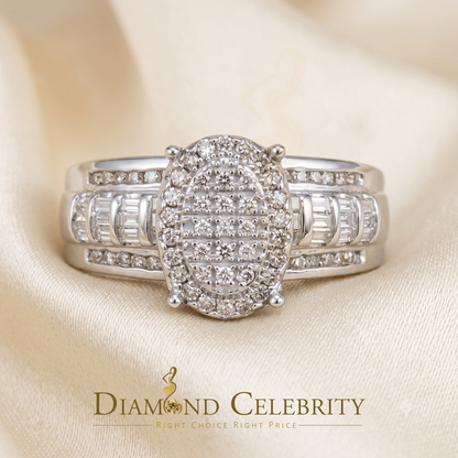 DiamondCelebritees 0.50 CT Real Diamond Womens Sterling Silver White Ring Size 7 marquise shape
