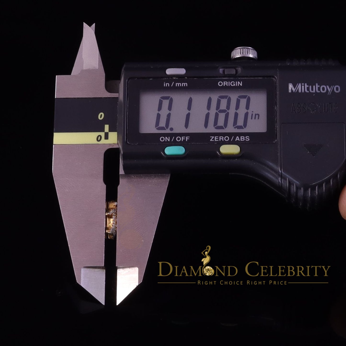 DiamondCelebritees  925 Sterling Yellow Silver 0.50ct Cubic Zirconia Turtle Earring Women & Men's