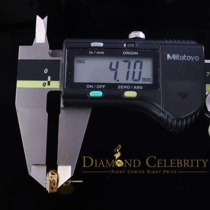 DiamondCelebritees  925 Sterling Yellow Silver 0.71ct Cubic Zirconia Heart Women's Stud Earrings