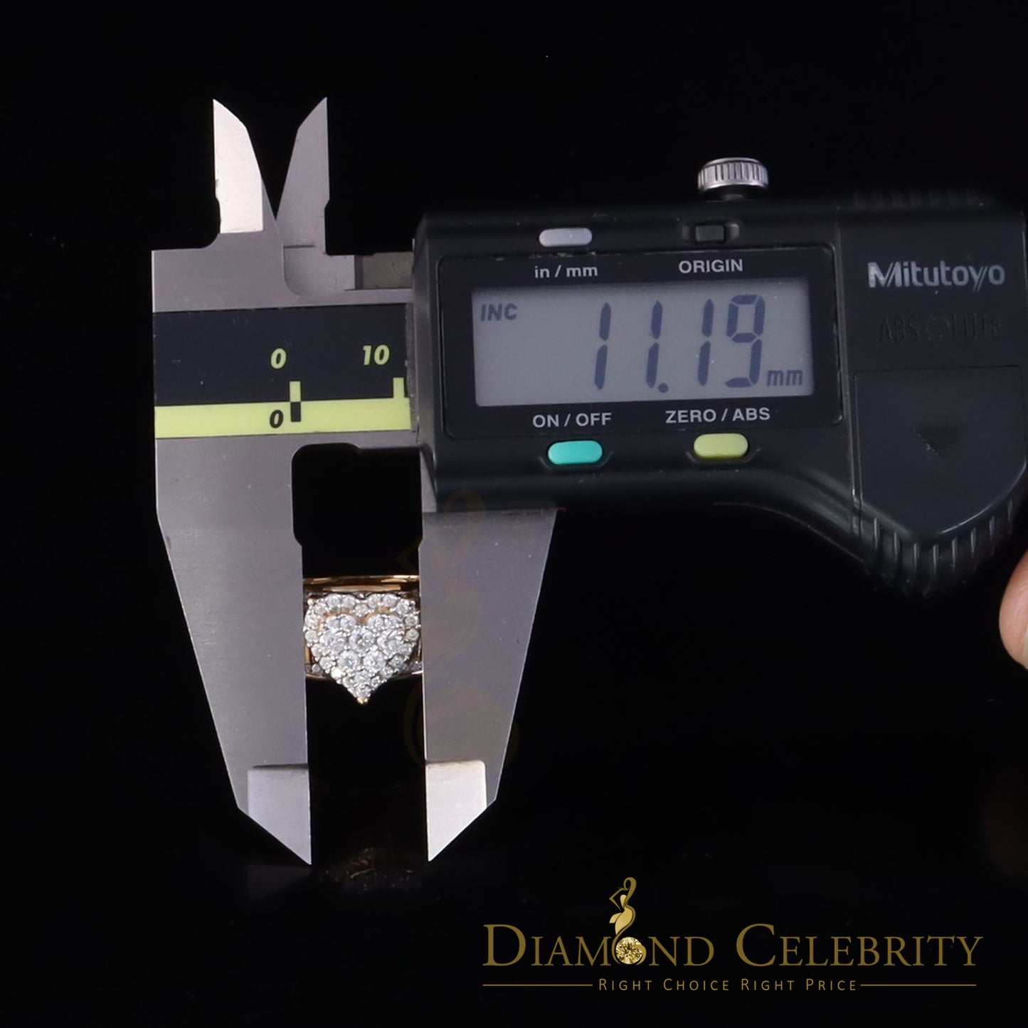 DiamondCelebritees New Women Heart Cindarella Ring 925 Yellow Silver1.20ct VVS D Clr.Moissanite SZ7