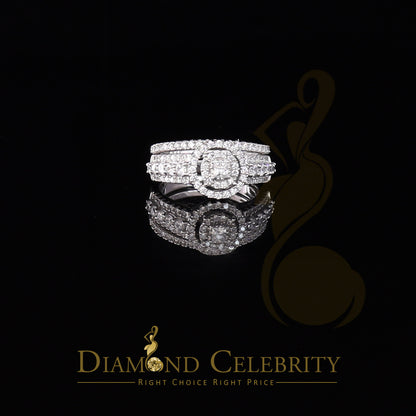 DiamondCelebritees 3.20ct Cubic Zirconia White Silver Womens Round Bridal Womens Ring Size 7