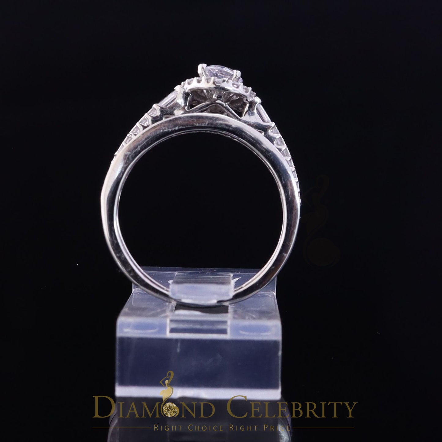 DiamondCelebritees 1.75ct Cubic Zirconia 925 White Silver Men;s/Womens Round Bridal Ring Size 7