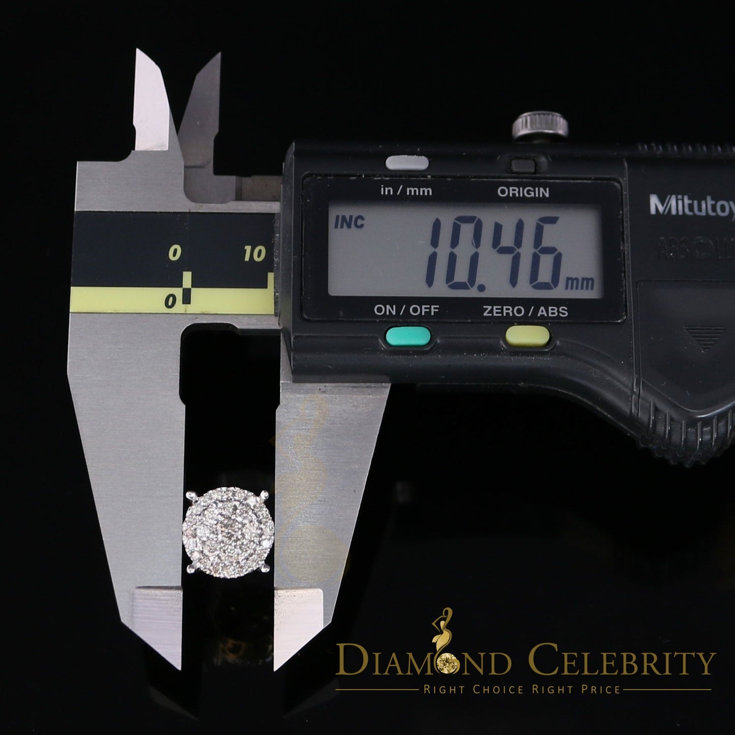 DiamondCelebritees Men's/Women's 10K Real Yellow Gold with 1.20CT Real Diamond Stud Earrings