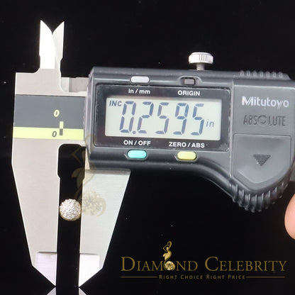 DiamondCelebritees 0.25ct Diamond 925 Silver Yellow For Men's / Women's Round Earrings