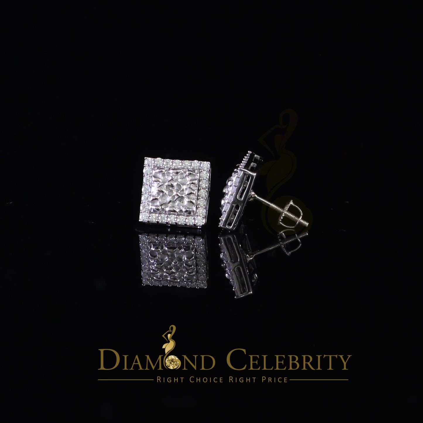 Diamondcelebritees 1.50ct Moissanite White 925 Sterling Silver Women's Hoop Earrings