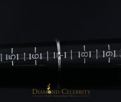 DiamondCelebritees Real 10kt White Gold Real 0.33CT Diamond Floral Shape Black Stone Ring size 7