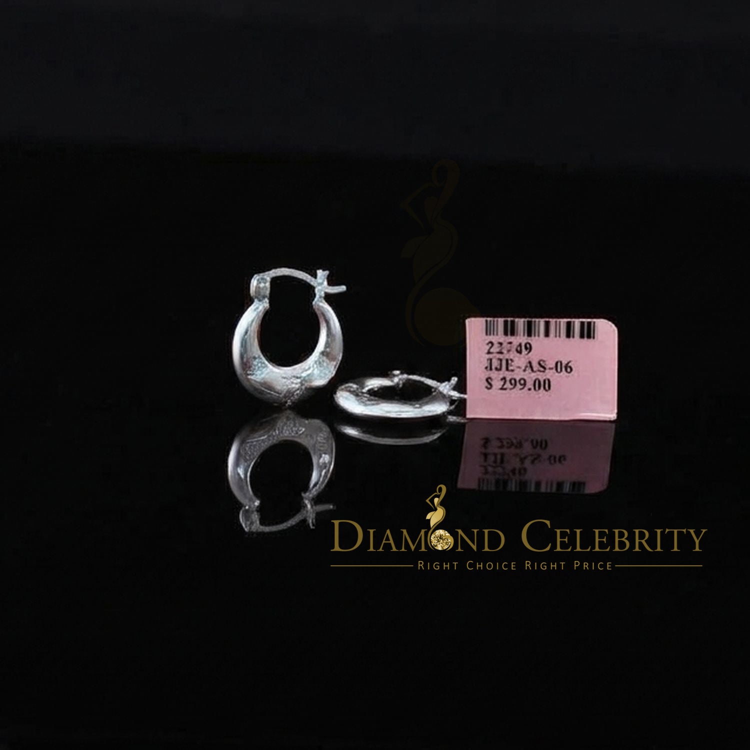 925 Sterling Silver 3/Texture Heart Accent Along curved Hallow 15mm Hoop Earring