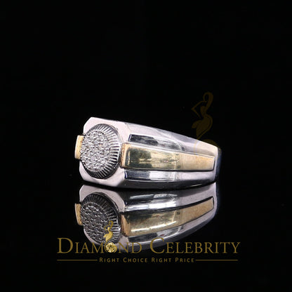 DiamondCelebritees 925 Silver White 0.38ct Cubic Zirconia Wide Men's Engagement Band Ring Size 11.5
