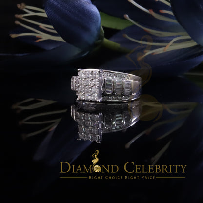 DiamondCelebritees 925 White Sterling Silver Cubic Zirconia 2.80ct Cinderella Womens Ring Size 7
