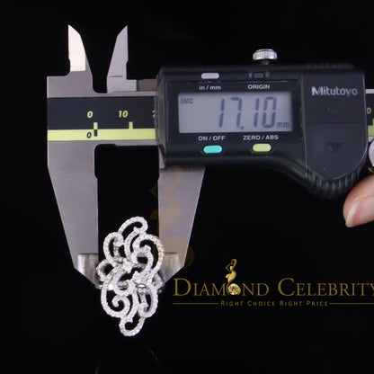 DiamondCelebritees 2.50 ct Cubic Zirconia 925 White Silver Cocktail Flower Womens Ring Size 8.5