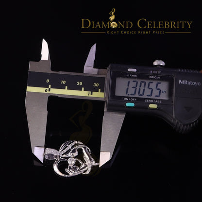 DiamondCelebritees White Silver 0.85ct Cubic Zirconia MOM'S Embrace Lovely Pendant @ Mother's Day