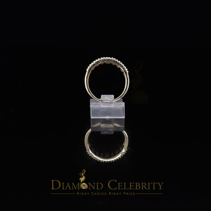 DiamondCelebritees 4.00ct 925 Sterling Yellow Silver Cubic Zirconia Womens Engagement Ring Size 8