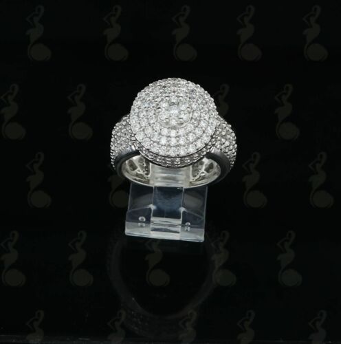 DiamondCelebritees 925 Sterling Silver 9.00ct White Cubic Zirconia Womens Engagement Ring Size 9