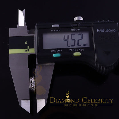 DiamondCelebritees  1.07ct Cubic Zirconia 925 White Sterling Silver Women's Hip Hop Heart Earrings