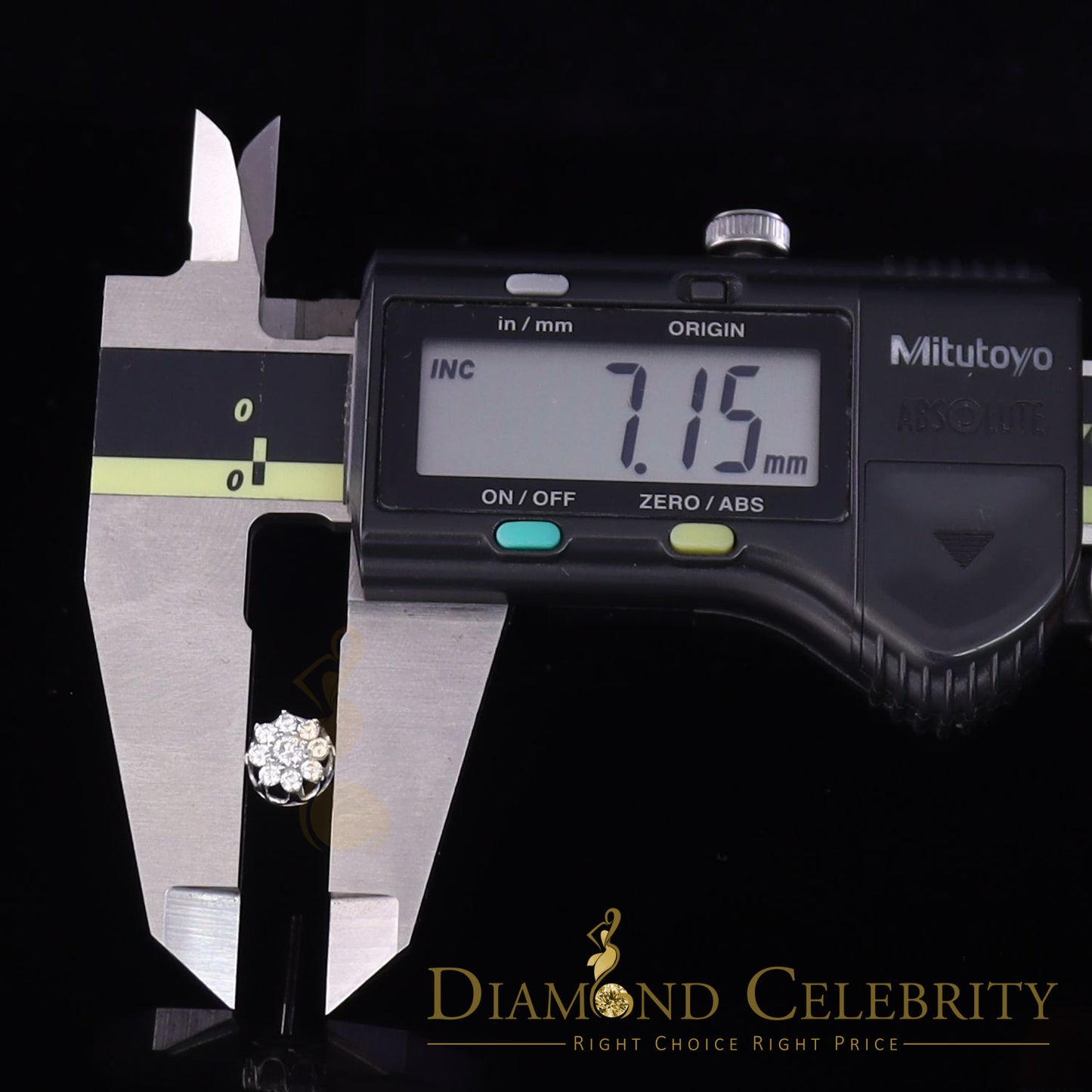 DiamondCelebritees  White 925 Silver Cubic 0.14ct Zirconia Women's & Men's Hip Hop Flower Earrings