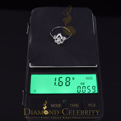 DiamondCelebritees White 925 Silver Saint 0.30ct Cubic Zirconia Womens Engagement Gifts Ring SZ 7