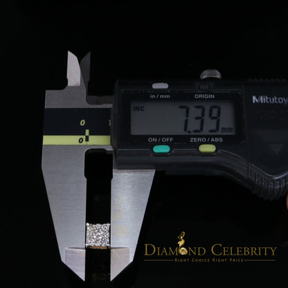 DiamondCelebritees 10K Real Yellow Gold Real Diamond 0.75CT Men's/Women's Stud Square Earring