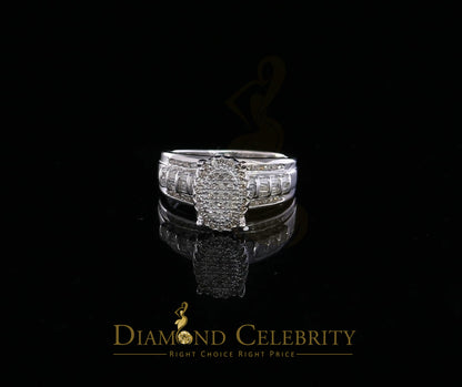 DiamondCelebritees 0.50 CT Real Diamond Womens Sterling Silver White Ring Size 7 marquise shape