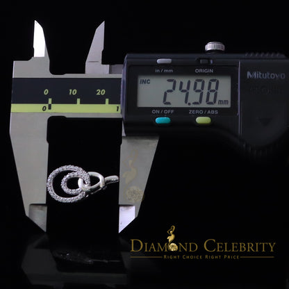 DiamondCelebritees White Sterling Silver Attractive Charm FASHION Pendant 2.64ct Cubic Zirconia