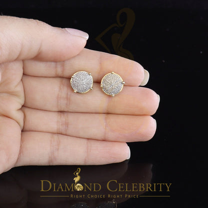 DiamondCelebritees 0.25ct Diamond 925 Sterling Silver Yellow For Men's/Women's Stud Round Earrings