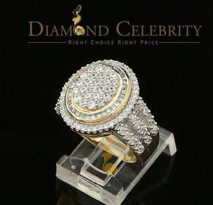 DiamondCelebritees 925 Sterling Silver Yellow Cubic Zirconia 5.0ct Oval Engagement Womens Ring SZ 7