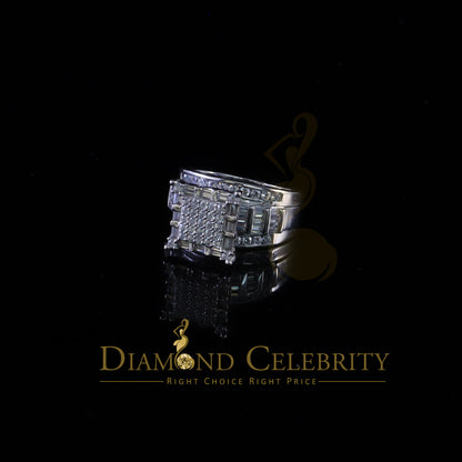 DiamondCelebritees 925 White Square 2.34 ct Cubic Zirconia Silver Engagement Womens Ring Size 7