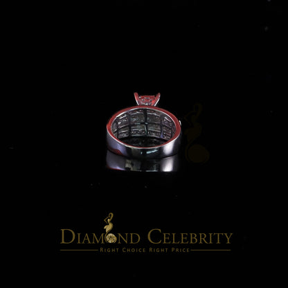 DiamondCelebritees 925 White Silver 1.31ct Cubic Zirconia Cinderella Engagement Womens Rings Size 8