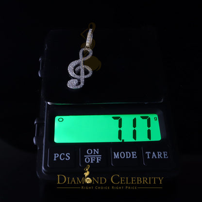 DiamondCelebritees Promise 925 White Sterling Silver MUSIC SIGN Pendant with 2.34ct Cubic Zirconia