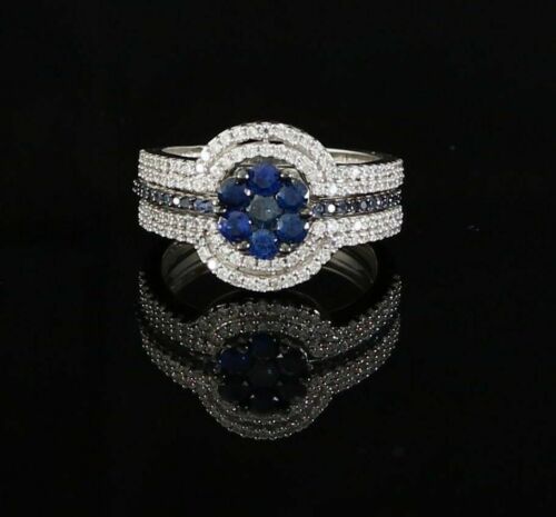 DiamondCelebritees 925 Sterling White Silver 2.50ct Floral Shape Cubic Zirconia Womens Ring SZ 6.5