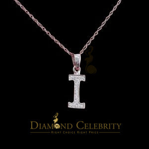 Attractive Sterling SilverAll Alphabet Letter White Pendant with Cubic Zirconia